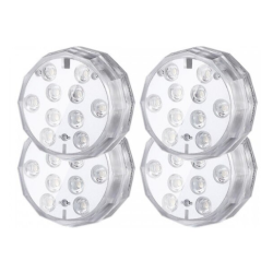 Set 4 lampi LED RGB cu telecomanda rezistente la apa BA