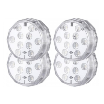 Set 4 lampi LED RGB cu telecomanda rezistente la apa BA