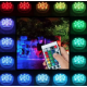 Set 4 lampi LED RGB cu telecomanda rezistente la apa BA
