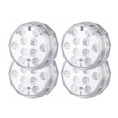Set 4 lampi LED RGB cu telecomanda rezistente la apa BA