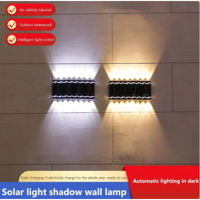 Set 4 lampi solare cu LED bidirectional sus jos