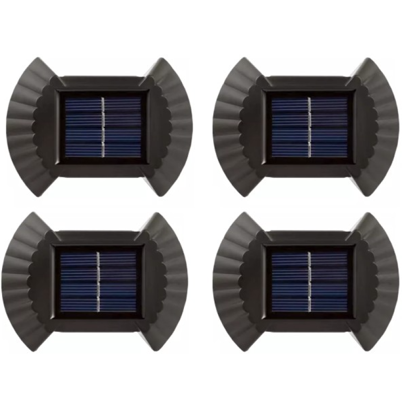 Set 4 Lampi solare cu lumina bidirectionala 4 led / lampa