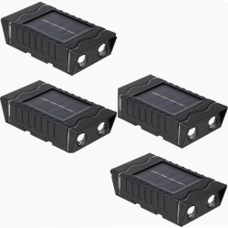 Set 4 lampi solare de perete cu iluminare sus jos 4 LED