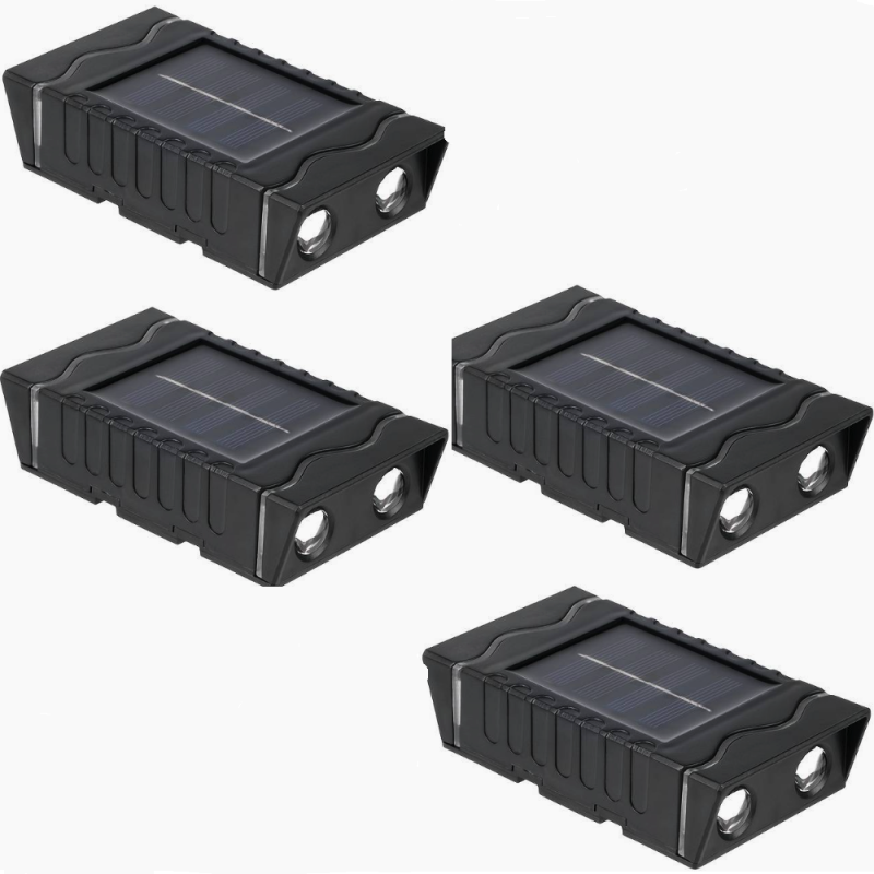 Set 4 lampi solare de perete cu iluminare sus jos 4 LED