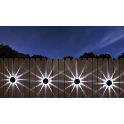 Set 4 lampi solare LED pentru gard model SOARE cu senzor lumina