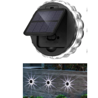 Set 4 lampi solare LED pentru gard model SOARE cu senzor lumina