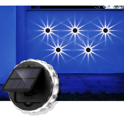 Set 4 lampi solare LED pentru gard model SOARE cu senzor lumina