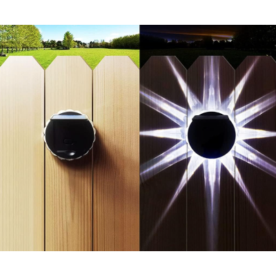 Set 4 lampi solare LED pentru gard model SOARE cu senzor lumina