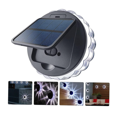 Set 4 lampi solare LED pentru gard model SOARE cu senzor lumina