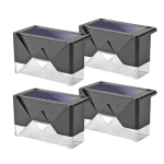 Set 4 Lampi Solare LED pentru scari gard stalpi rezistent la apa senzor de Lumina 8,1 cm x 5 cm x 4,5 cm Lumina Calda