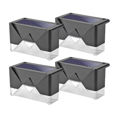 Set 4 Lampi Solare LED pentru scari gard stalpi rezistent la apa senzor de Lumina 8,1 cm x 5 cm x 4,5 cm Lumina Calda
