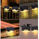 Set 4 Lampi Solare LED pentru scari gard stalpi rezistent la apa senzor de Lumina 8,1 cm x 5 cm x 4,5 cm Lumina Calda