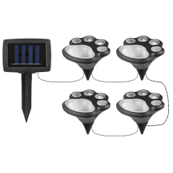 Set 4 Lampi solare led tip labuta de caine cu infigere in gazon