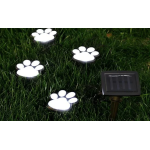 Set 4 Lampi solare led tip labuta de caine cu infigere in gazon