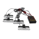 Set 4 lumini de averizare LED 36W cu stroboscop rosu / albastru