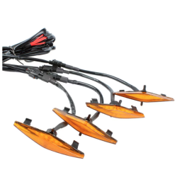 Set 4 lumini de zi si gabarit F3 pentru auto sau autocamioane montaj pe grila 12V/24V