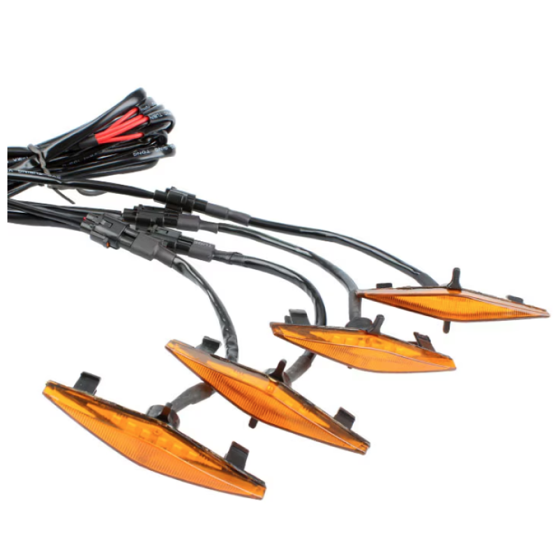 Set 4 lumini de zi si gabarit F3 pentru auto sau autocamioane montaj pe grila 12V/24V