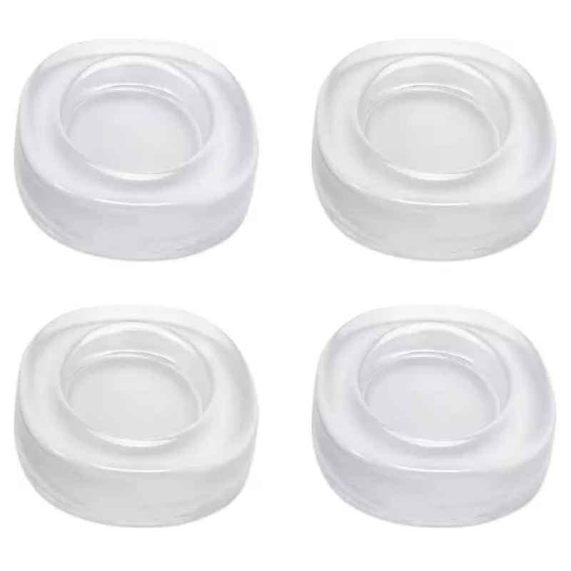 Set 4 picioruse TRANSPARENTE din silicon antivibratie pentru masina de spalat