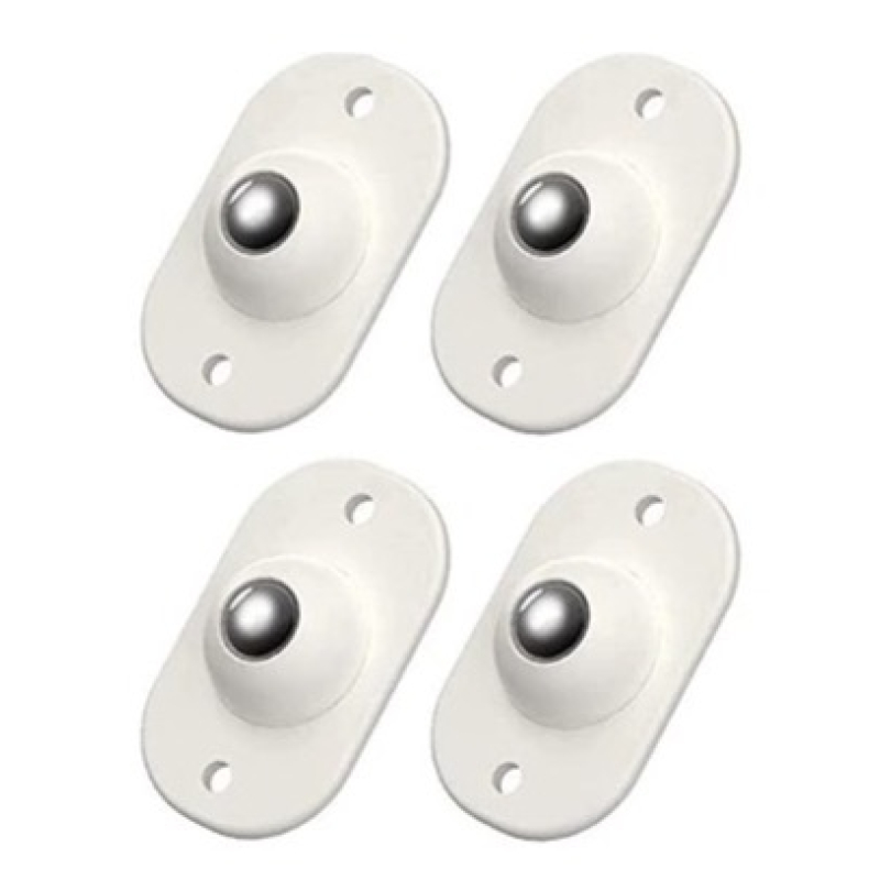Set 4 rotite pivotante cu adeziv de lipit cu bila din metal