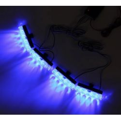 Set 4 stroboscoape cu 4 leduri lumina Albastra si Telecomanda