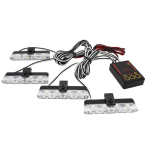Set 4 stroboscoape cu 4 leduri lumina Galbena si Telecomanda
