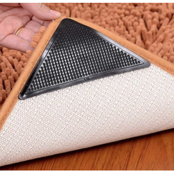 Set 4 Triunghiuri Anti Alunecare  Auto Adezive  pentru Fixare Covor  16cm