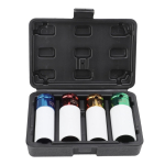 Set 4 tubulare Colorate cu protectie pentru jante aliaj masura  17 – 19 – 21 – 22 mm