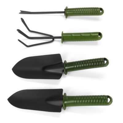 Set 4 unelte pentru gradinarit cu maner verde
