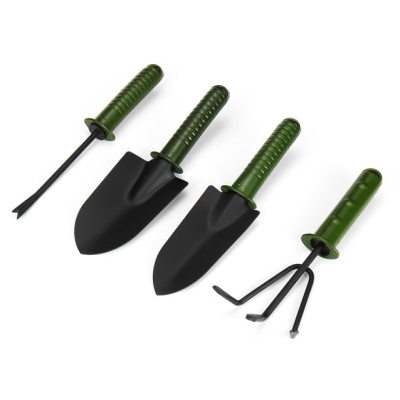 Set 4 unelte pentru gradinarit cu maner verde