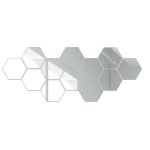 Set 50 Oglinzi Design Hexagon MICI 8 x 8 - Oglinzi Decorative Acrilice Cristal - Diamant - Fagure 50 bucati/set