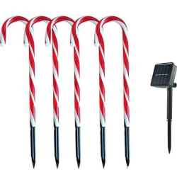 Set 5 Acadele de exterior  incarcare solara  40 cm  decoratiune luminoasa