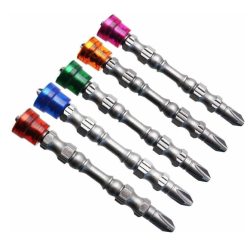 Set 5 Biti de surubelnita magnetica PH2 Otel Multicolor