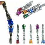 Set 5 Biti de surubelnita magnetica PH2 Otel Multicolor