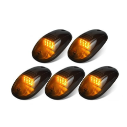 Set 5 Lampi Auto LED pentru Plafon Interior Alimentare 12V Culoare Galben