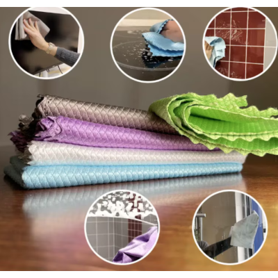 Set 5 Lavete microfibra reutilizabile 40x30 cm super absorbante