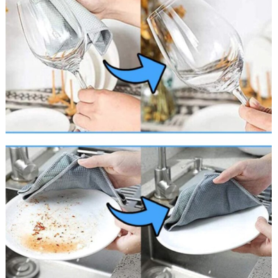 Set 5 Lavete microfibra reutilizabile 40x30 cm super absorbante