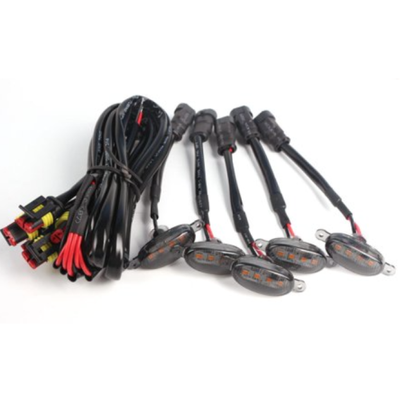 Set 5 lumini x 4 Leduri Grila Auto lumin aGalbena