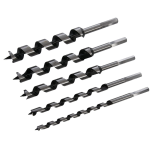 Set 5 piese burghii tip melc 3/8 5/8 3/4 7/8 1