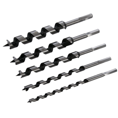 Set 5 piese burghii tip melc 3/8 5/8 3/4 7/8 1
