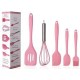Set 5 ustensile bucatarie din silicon ROZ