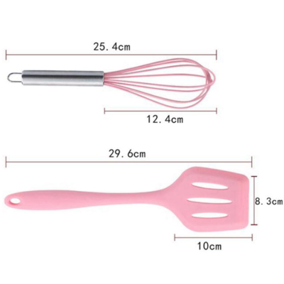 Set 5 ustensile bucatarie din silicon ROZ