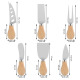 Set 6 cutite pentru branzeturi cu maner de lemn