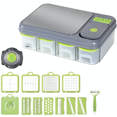 Set 6 in 1 pentru bucatarie Tocator si feliator multifunctional