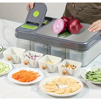 Set 6 in 1 pentru bucatarie Tocator si feliator multifunctional