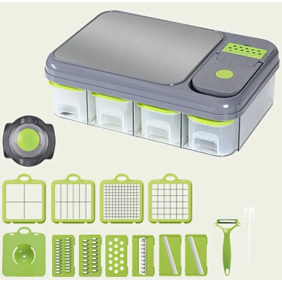 Set 6 in 1 pentru bucatarie Tocator si feliator multifunctional