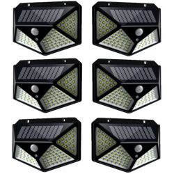 Set 6 Lampi Solare ULTRA 100 LED cu Senzor de Miscare si Lumina 3 Moduri ILUMINARE