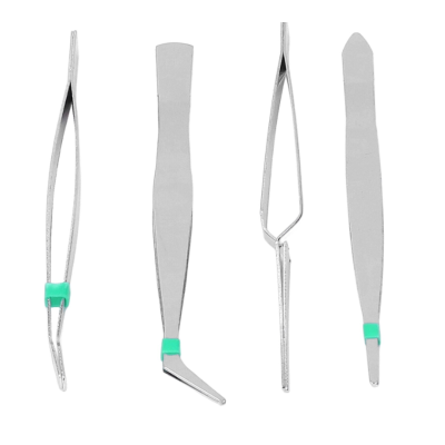 Set 7 Pensete Antistatic Diverse forme Rosu + Argintiu