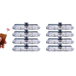 Set 8 lumini stroboscop galbene 4 LED grila telecomanda 7 functii 12V