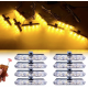 Set 8 lumini stroboscop galbene 4 LED grila telecomanda 7 functii 12V