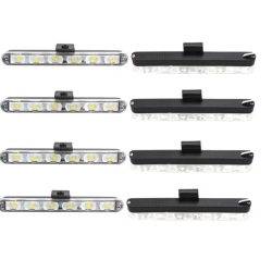 Set 8 lumini stroboscop galbene 6 LED grila telecomanda 12V